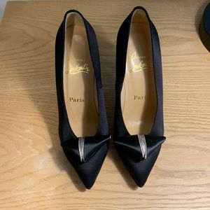 Satin black Louboutins